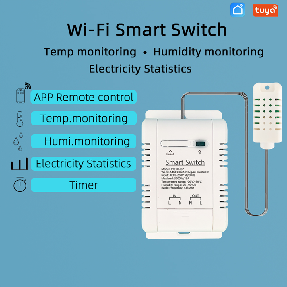 Tuya Wifi akıllı sıcaklık nem  - Tuya 4 Channel incelemesi ve fiyatı